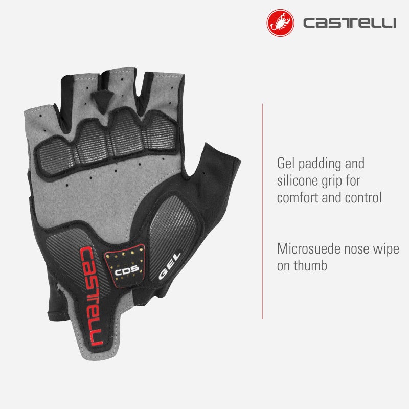 Castelli قفاز كاستيلي للرجال أرينبرغ جيل 2 لركوب الدراجات على الطرق والحصى - رمادي داكن - كبير - Image 3